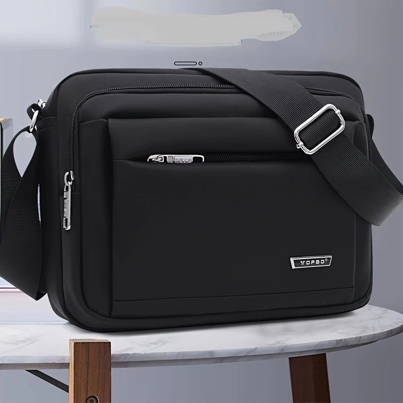 Classic Multi-Pocket Men's Crossbody Messenger Bag