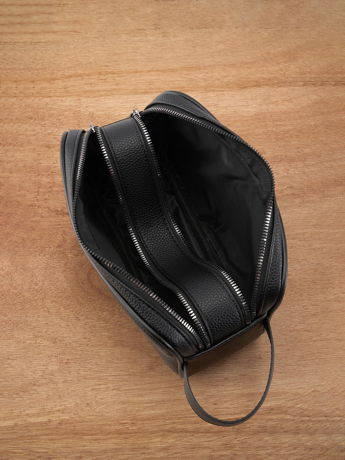 Kaiduch Premium Dual-Zip Leather Toiletry & Clutch Bag