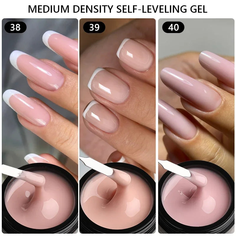 MSHARE Self-Leveling Builder Gel in a Jar – Medium Density Extension Gel for Nail Strengthening