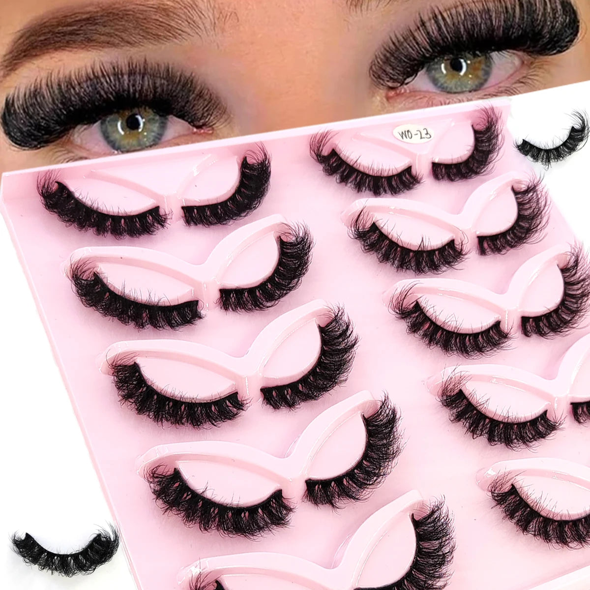 Premium 5D Mink Lashes - Wispy, Dramatic Volume Eyelashes (Bulk 10-Pair Pack)