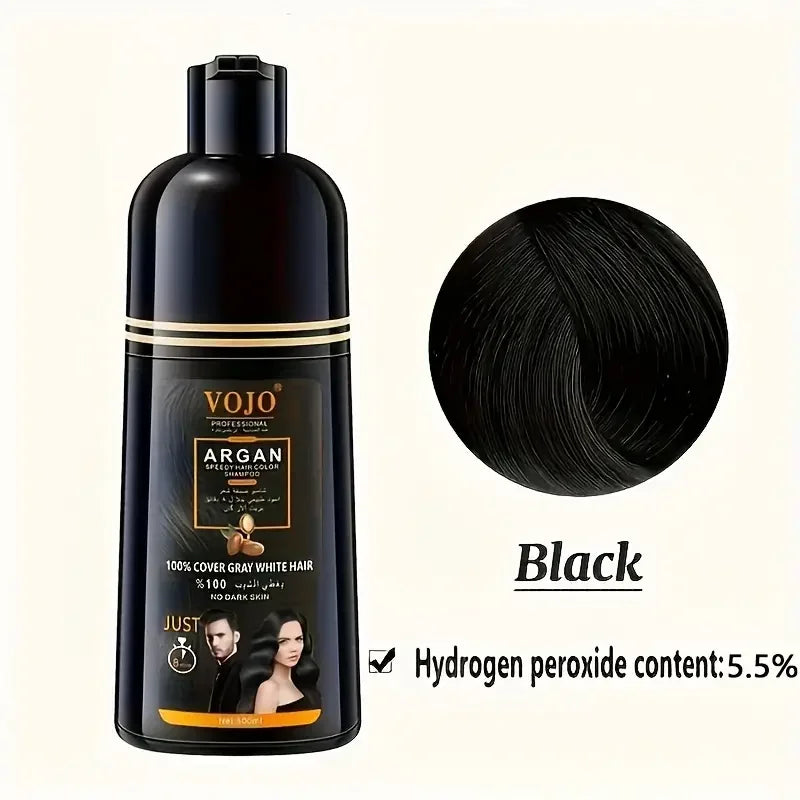 VOJO Professional 500ml Argan Speedy Hair Color Shampoo – Instant Gray Hair Coverage