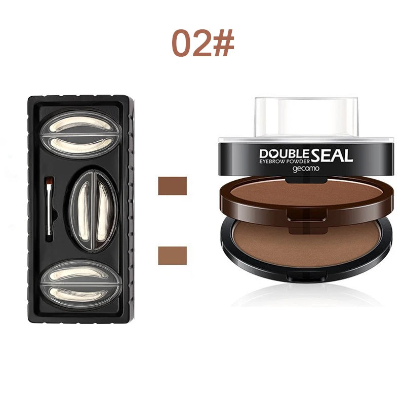 Double Seal Two-Color Eyebrow Stamp and Stencil Kit