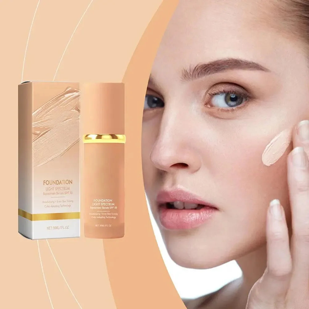 Color-Adapting Light Spectrum Foundation SPF 50 – Hydrating & Skin-Evening Serum (30ml)
