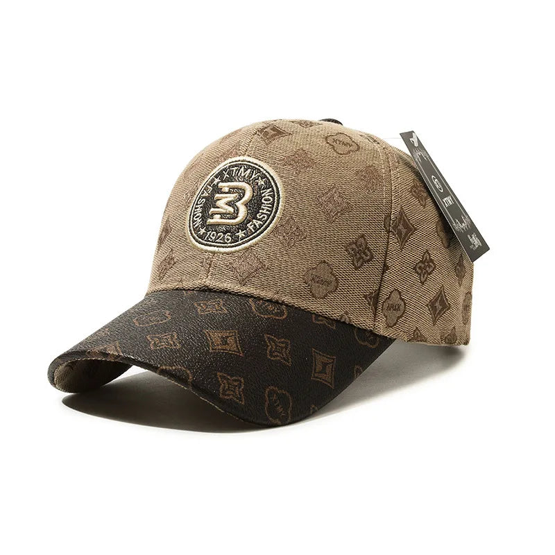 Luxury Monogram Patch Baseball Cap – Unisex Two-Tone Designer Streetwear Hat