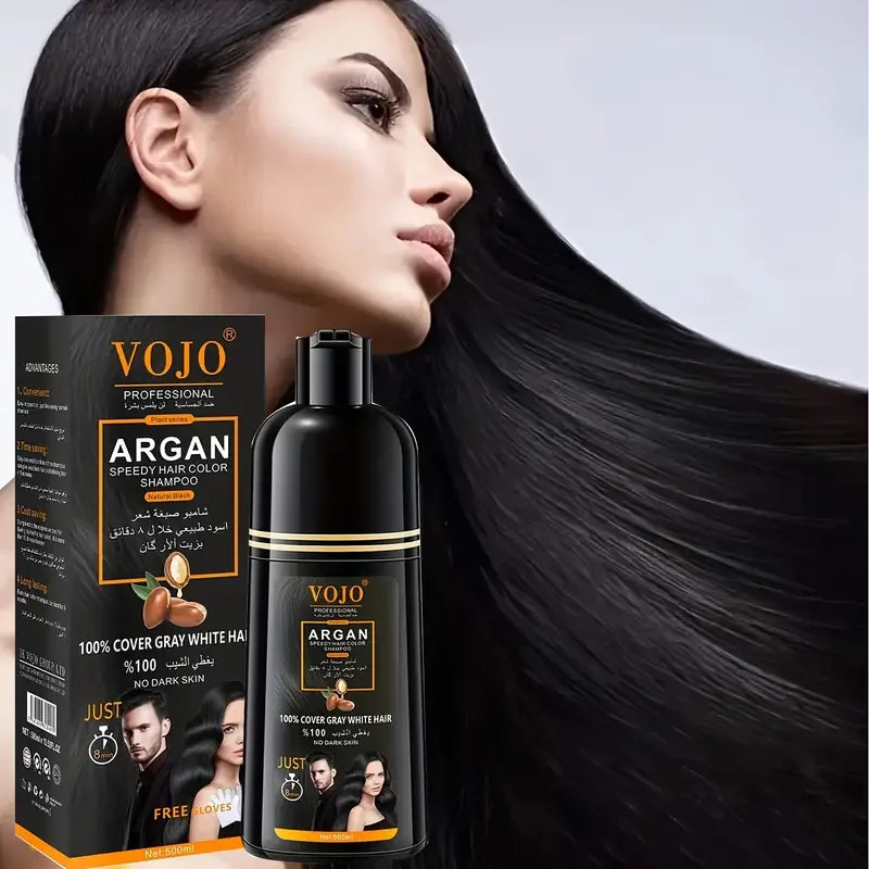 VOJO Professional 500ml Argan Speedy Hair Color Shampoo – Instant Gray Hair Coverage