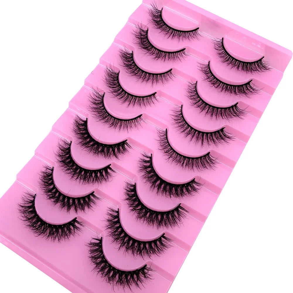 Premium 3D Faux Mink Eyelashes - Wispy & Dramatic Volume (10 Pairs Bulk Pack)