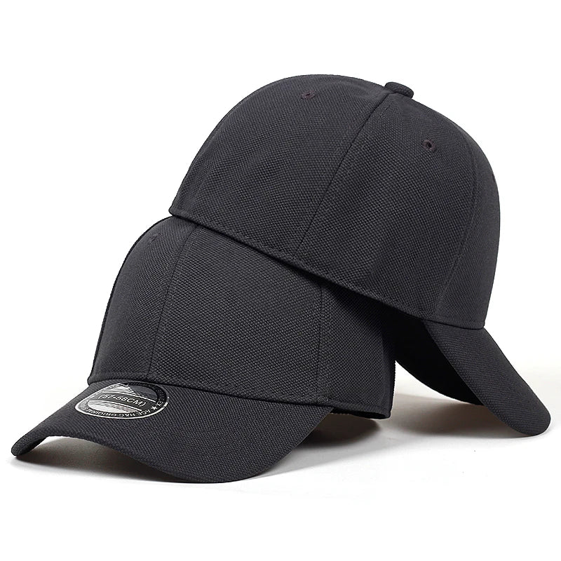 Minimalist Solid Fitted Baseball Cap – Stretch Fit Closed Back Hat