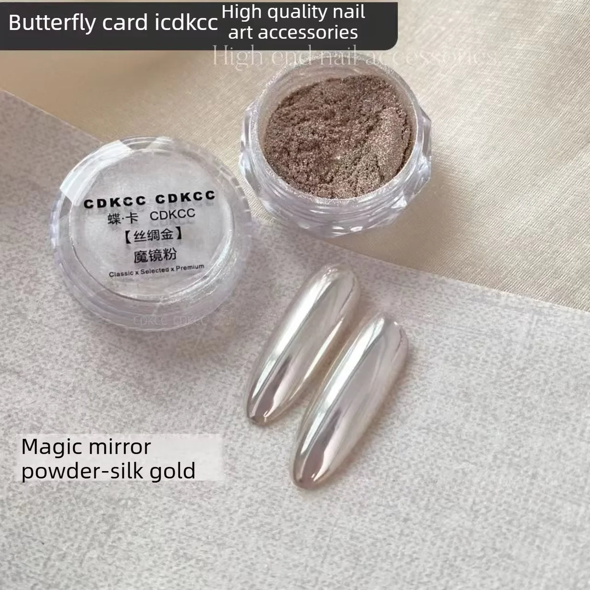 High-Transparency Moonlight Chrome Nail Powder – Icy Aurora Mirror Pigment for Nail Art