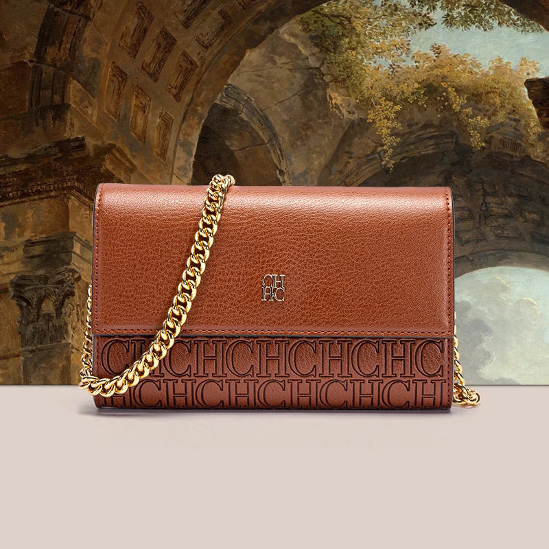 CH Monogram Flap Chain Wallet Crossbody Bag