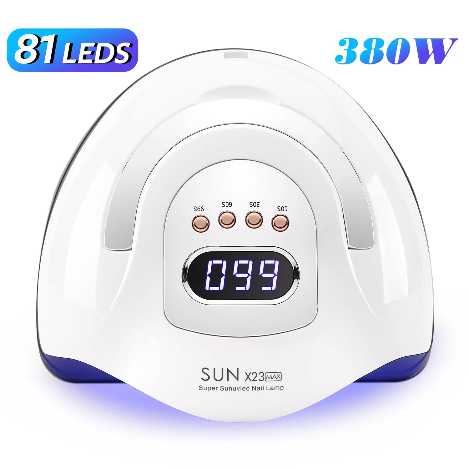 SUN X25 MAX Professional UV LED Nail Lamp – 380W High-Power Gel Polish Dryer with 81 LEDs & Smart Sensor