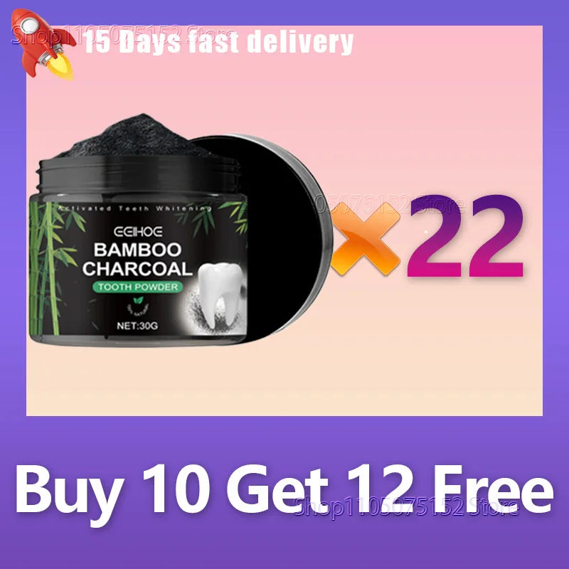 EEHOE™ Activated Bamboo Charcoal Teeth Whitening Powder – Natural Stain Removal & Enamel Care (30g)
