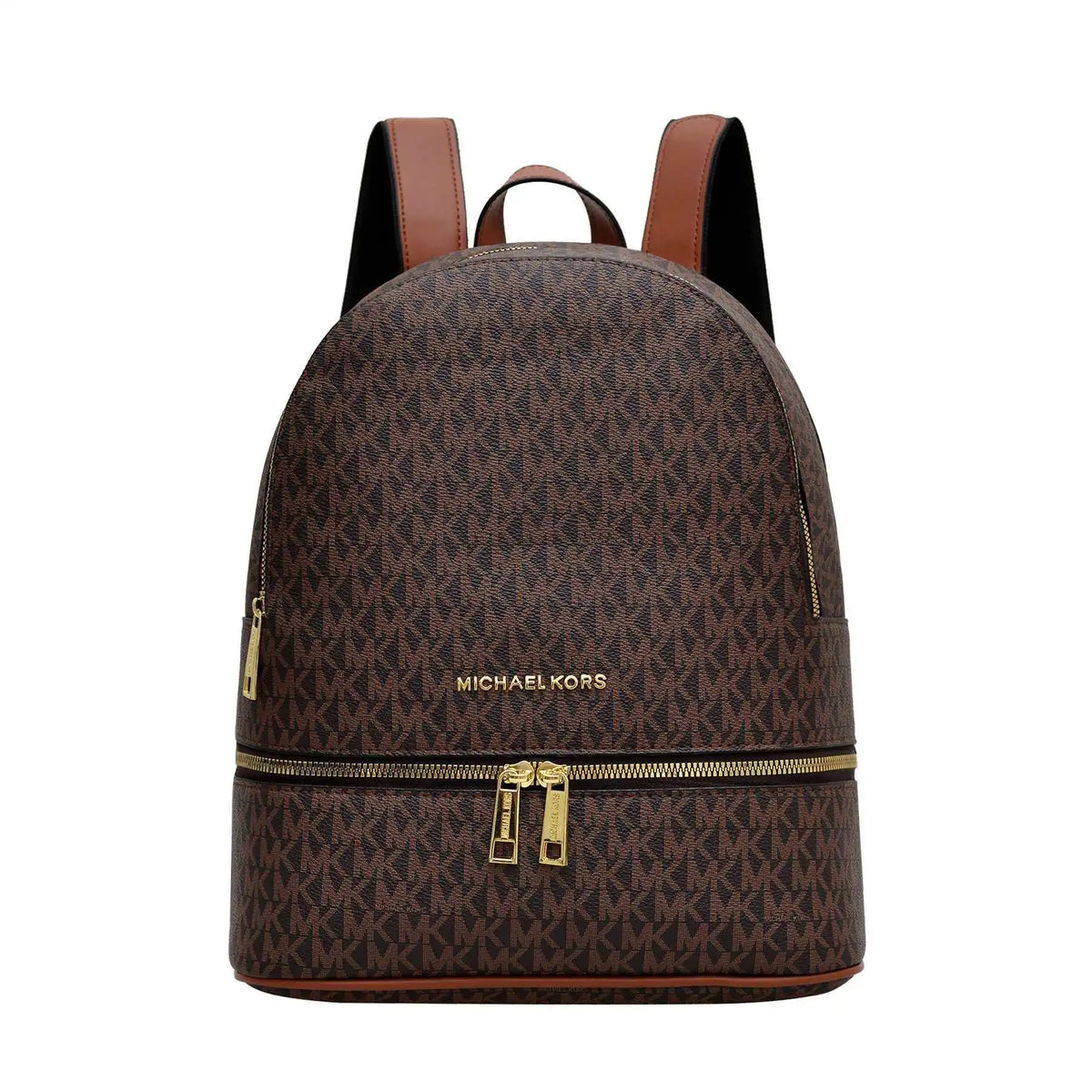 Michael Kors Signature Monogram Medium Zip Backpack