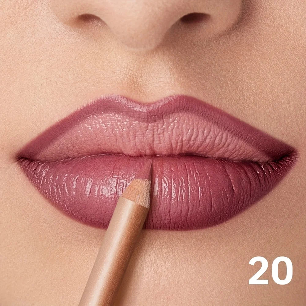 Silky Precision Pout Lip Liner Pencil – Waterproof Velvet Matte Lip Definer & Contour