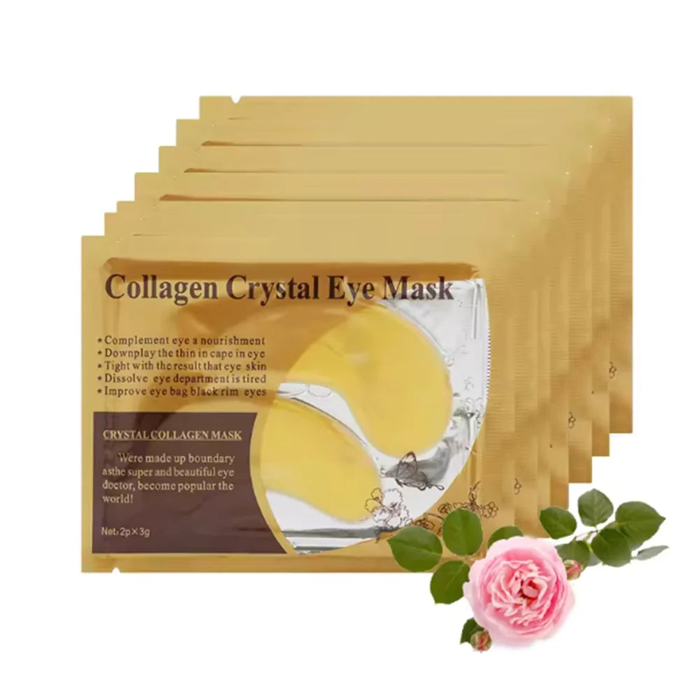 Collagen Crystal Under-Eye Mask Patches (10 Pairs) – Anti-Aging Hydrogel Eye Pads for Dark Circles, Puffiness & Fine Lines