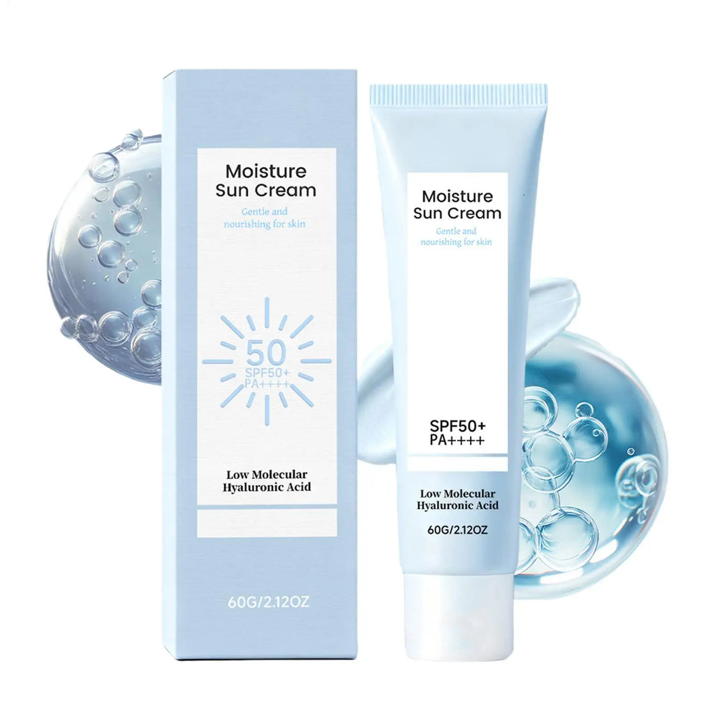 Low Molecular Hyaluronic Acid Moisture Sun Cream SPF50+ PA++++ (60g) – Hydrating Daily Sunscreen with Zero White Cast