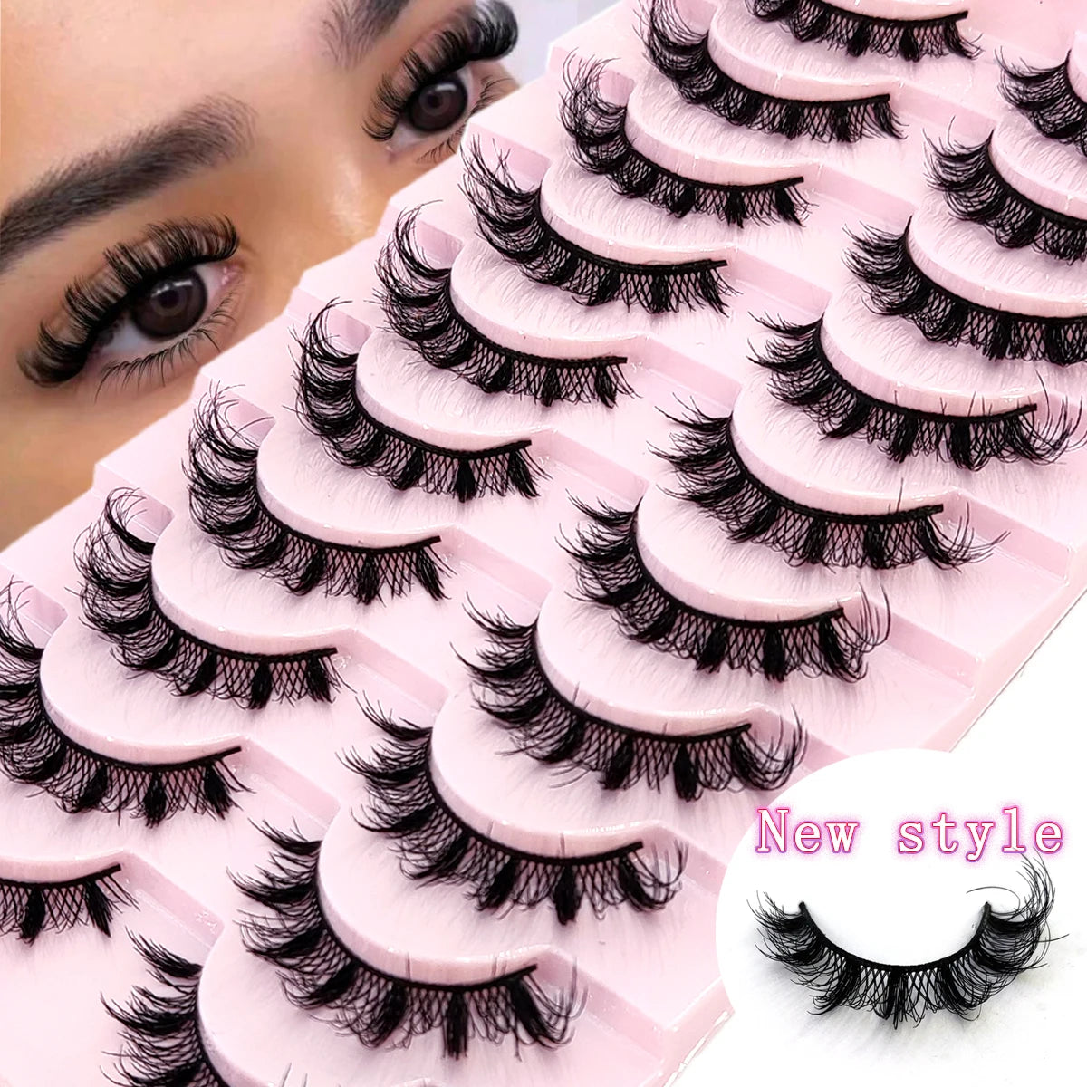 Premium 5D Mink Lashes - Wispy, Dramatic Volume Eyelashes (Bulk 10-Pair Pack)