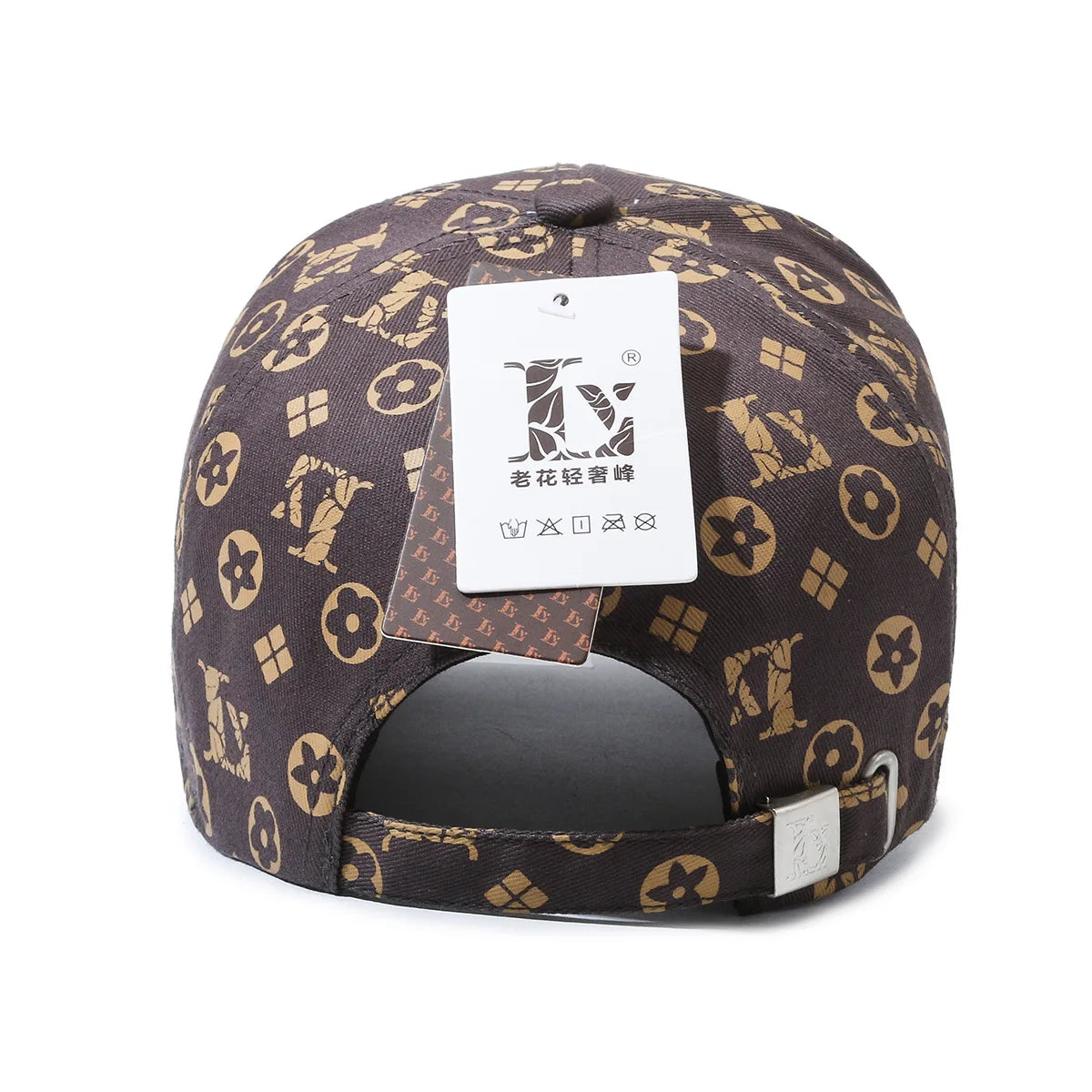 Monogram Print Luxury Baseball Cap – Unisex Fashion Sun Hat