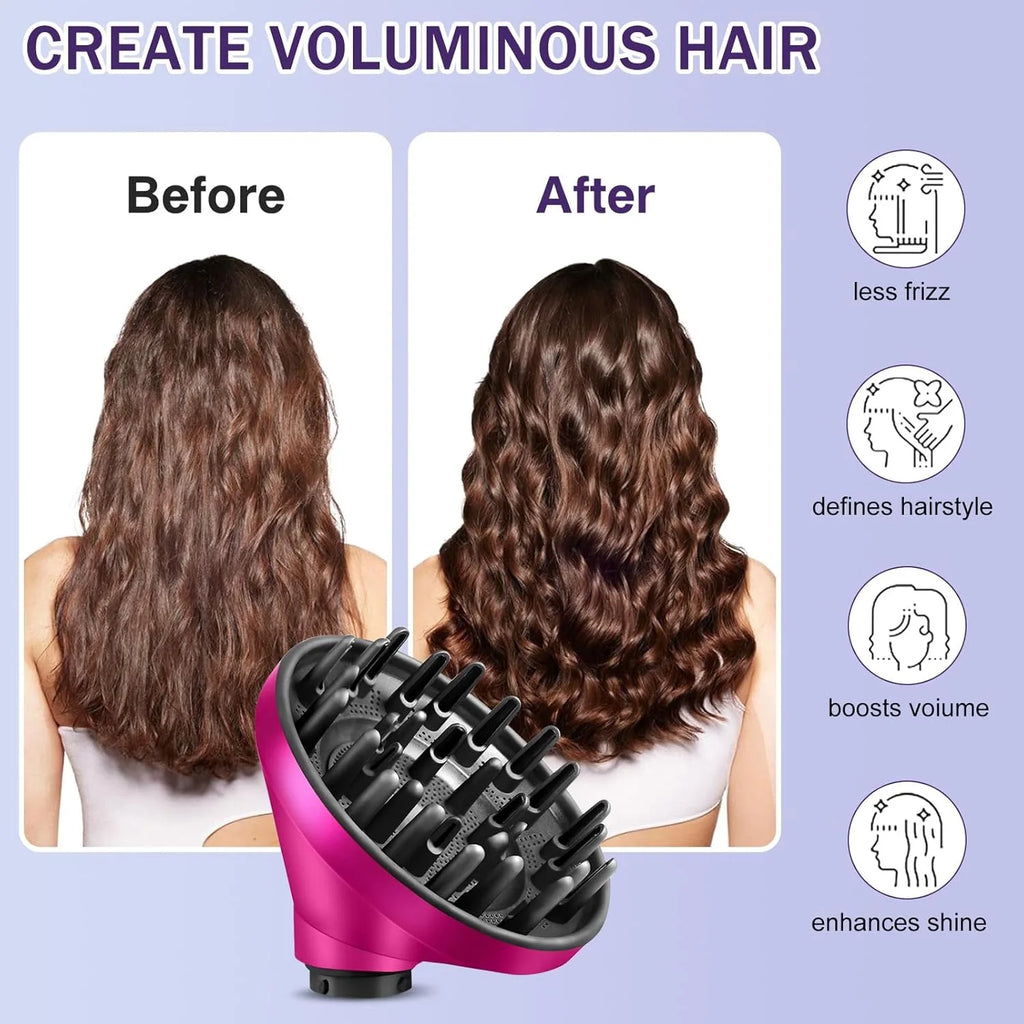 Upgraded Hair Diffuser Attachment for Airwrap Styler – Direct Fit Nozzle for Curly & Voluminous Hair