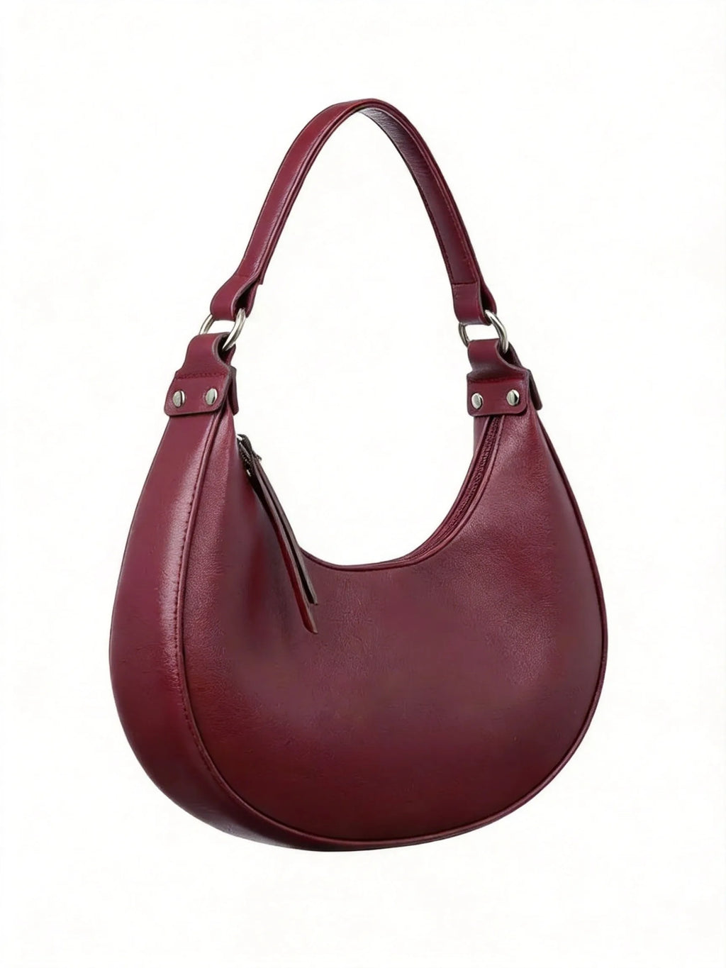Christie Saiko - Black Eco-Leather Hobo Shoulder Bag for Everyday Fashion