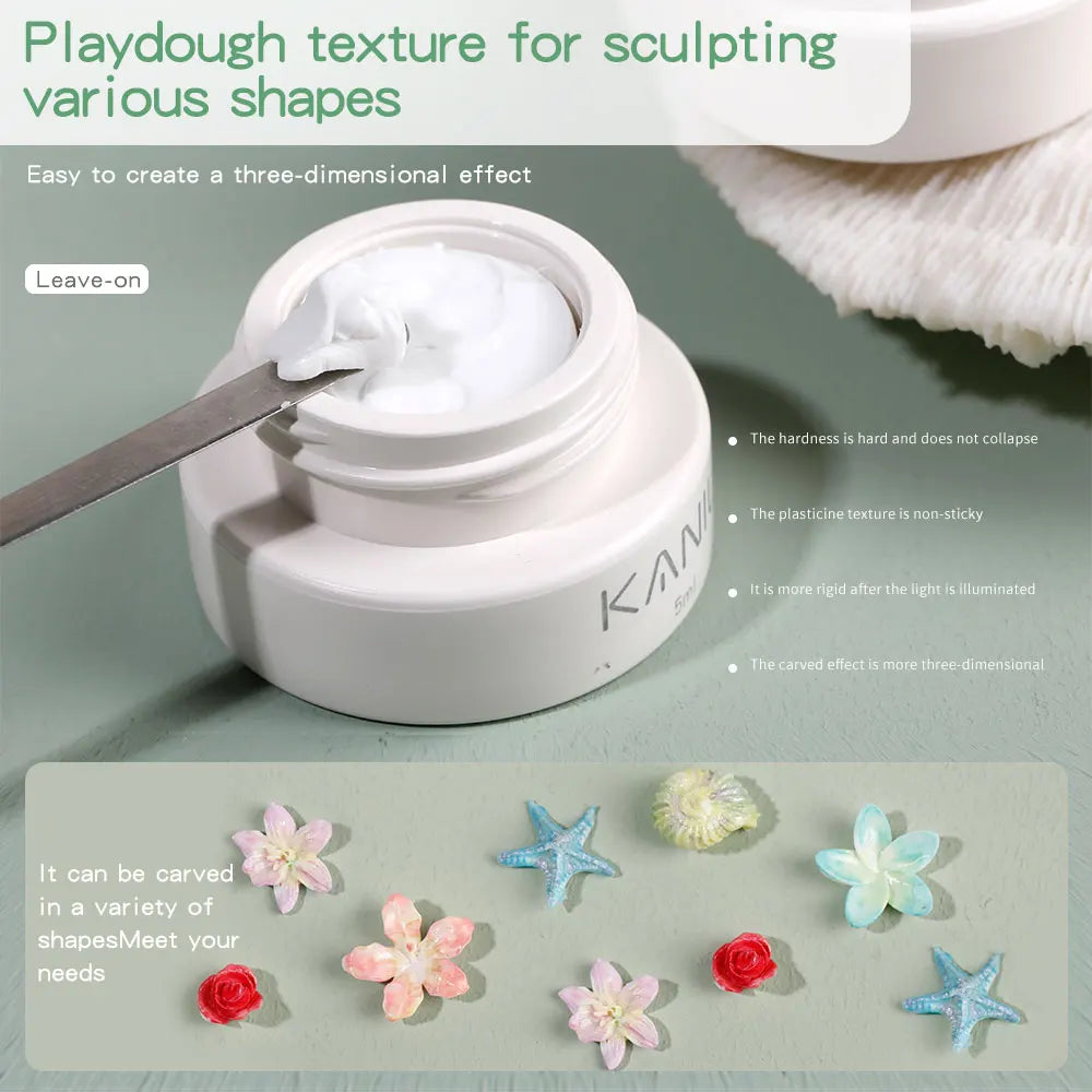 3D Sculpting Carved Gel – Solid Plasticine Nail Art Gum