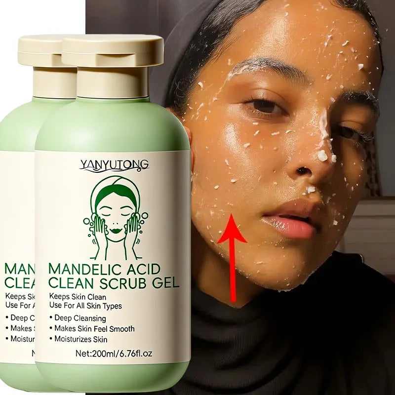 YANYUTONG Mandelic Acid Clean Scrub Gel – Gentle Exfoliating & Deep Pore Cleansing Gel (200ml)