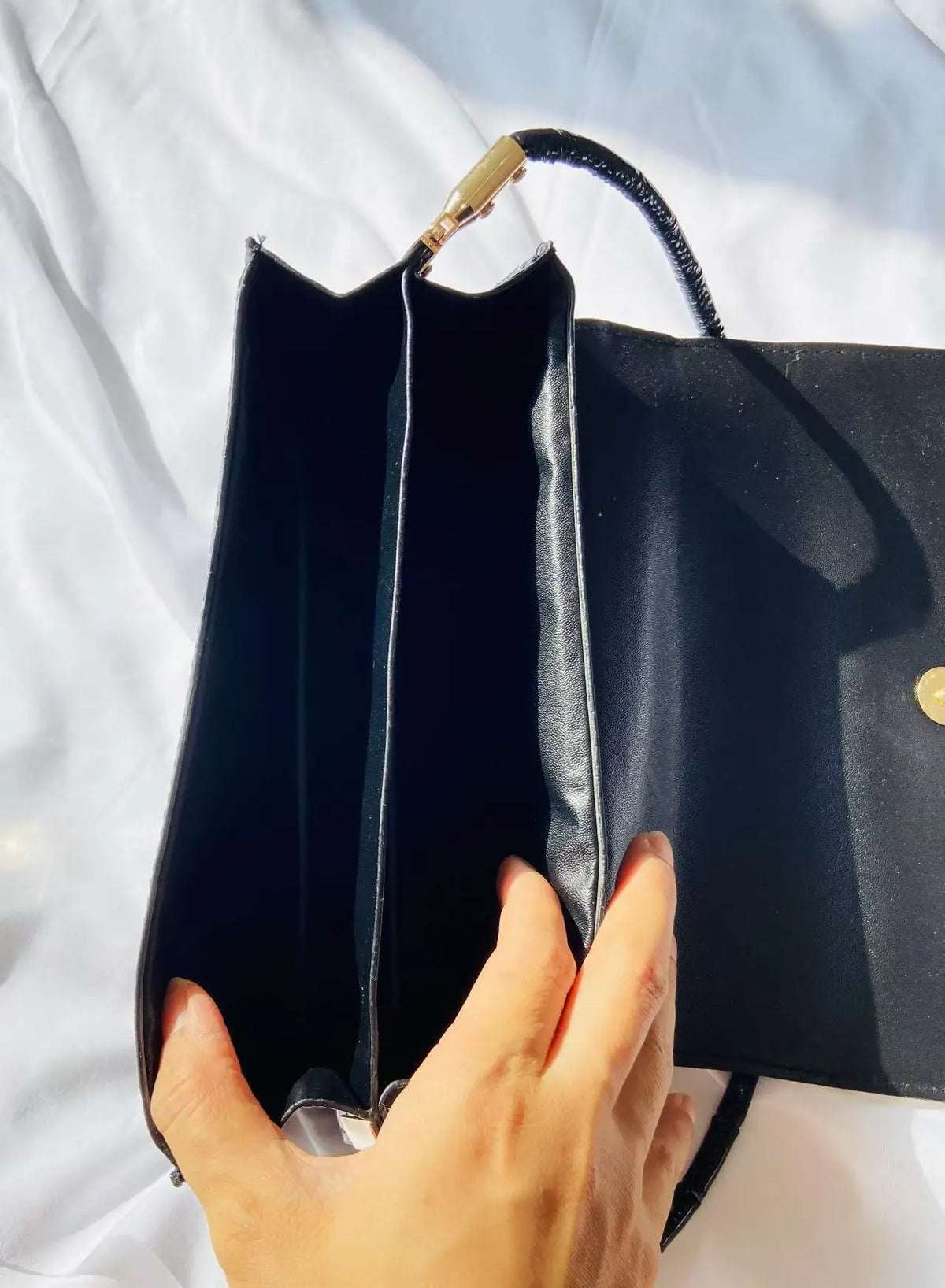 Luxury Croc-Embossed Rhinestone Evening Bag – Glossy Patent Leather Shoulder Bag & Statement Party Clutch