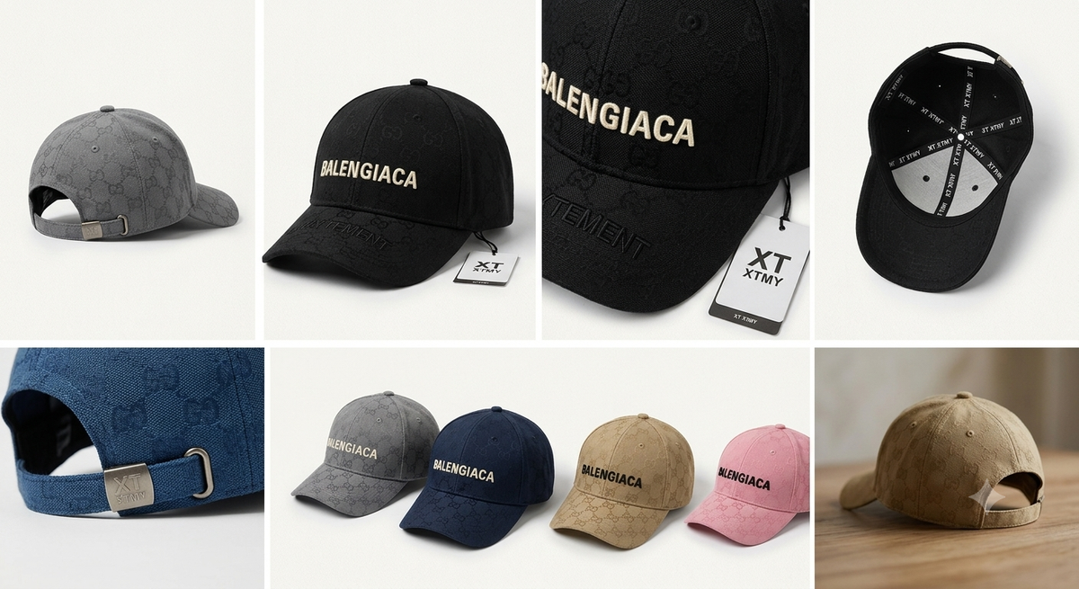Urban Streetwear Embroidered Baseball Cap – Monogram Jacquard Curved Brim Hat
