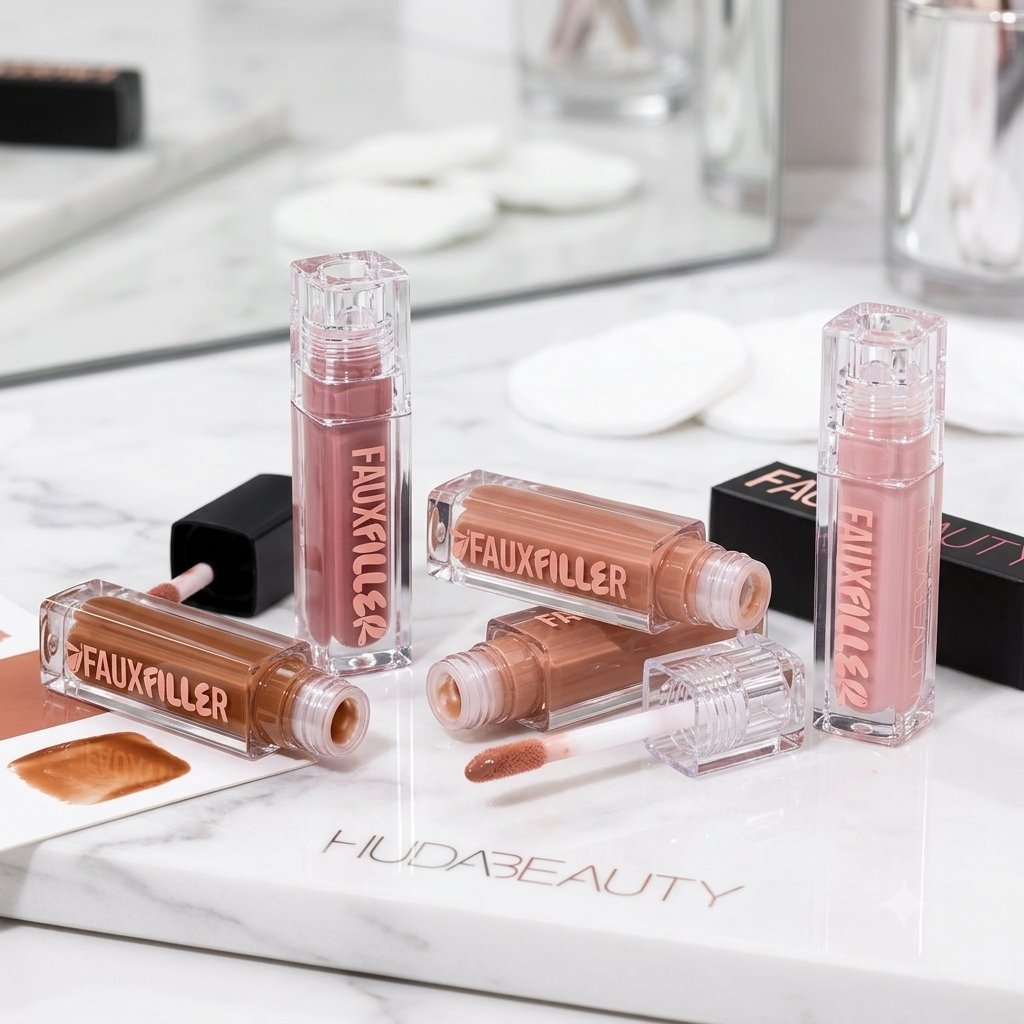 Huda Beauty Faux Filler Extra Shine Lip Gloss – Nourishing, Smoothing & Plumping Lip Effect
