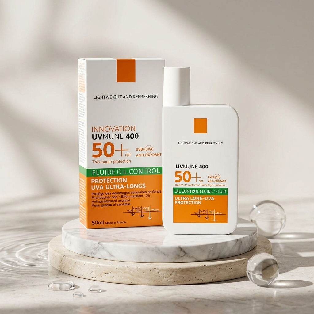 UVMUNE 400 Oil Control Sunscreen Fluid SPF 50+ (50ml) – Ultra Long-UVA Daily Sunscreen with 12H Matte Finish & Anti-Oxidant Protection