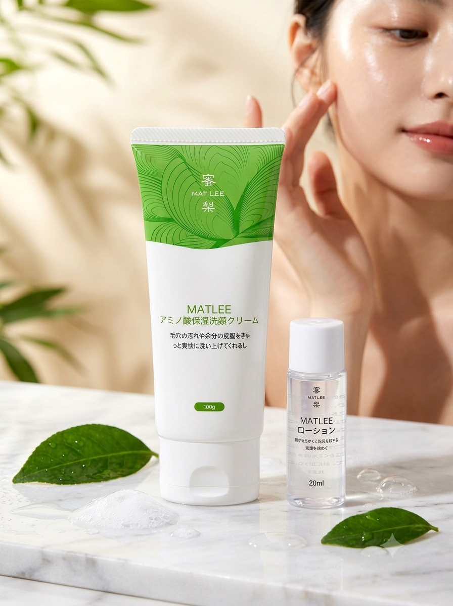 MATLEE Amino Acid Hydrating Facial Cleanser (100g) – Deep Pore Cleansing & Moisture Balancing Foam Cream
