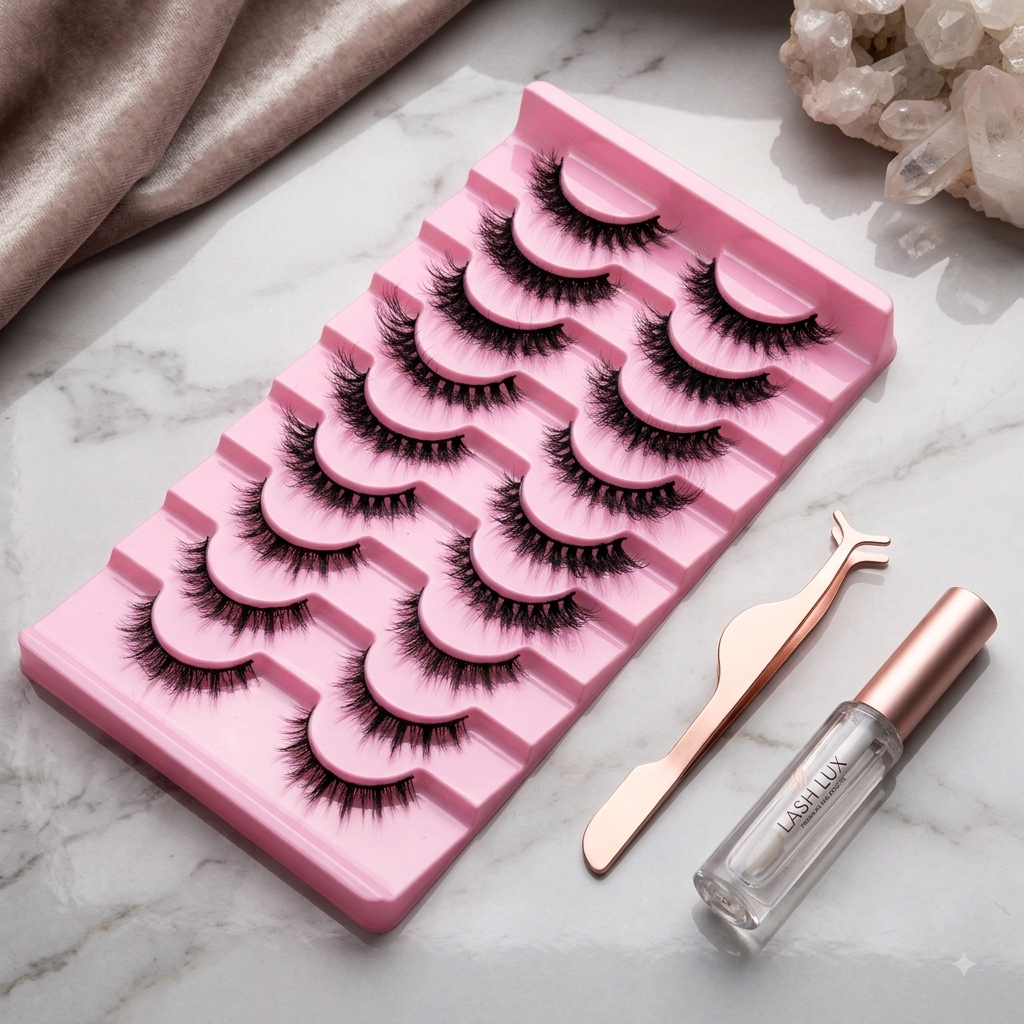 Premium 3D Faux Mink Eyelashes - Wispy & Dramatic Volume (10 Pairs Bulk Pack)