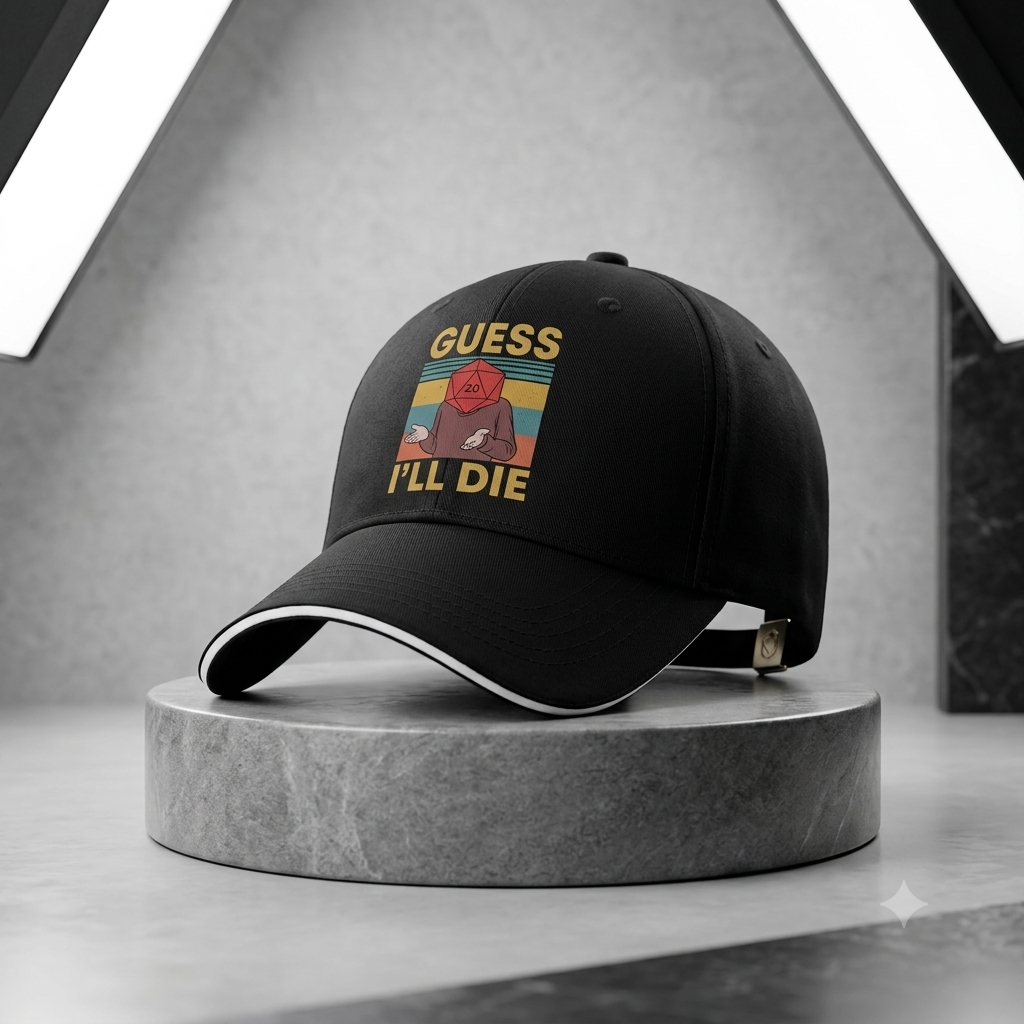 I'll Die Vintage Graphic Baseball Cap – Funny D&D / RPG Tabletop Dice Hat