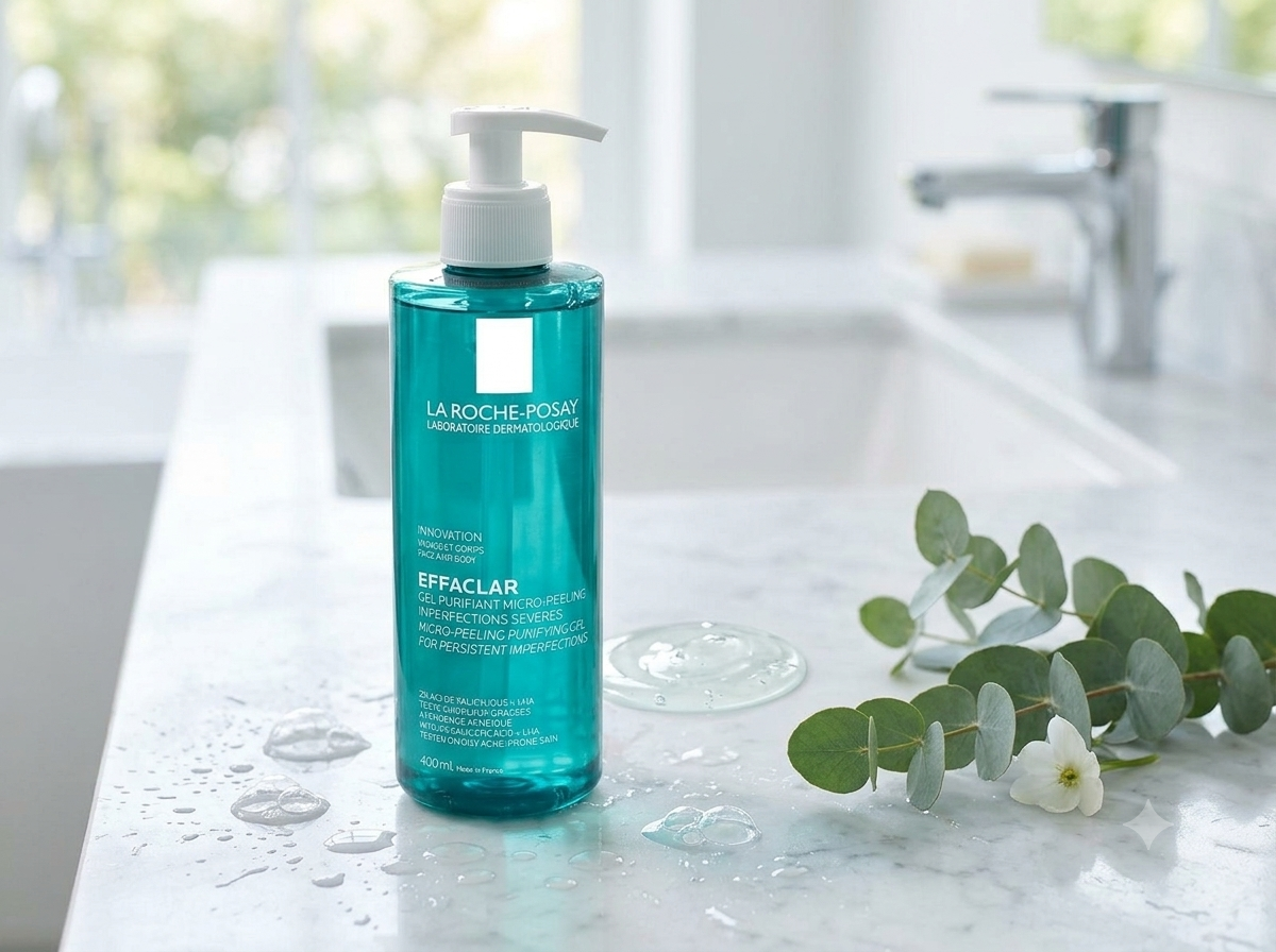 La Roche-Posay Effaclar Micro-Peeling Purifying Gel – Face & Body Cleanser for Persistent Acne & Imperfections (400ml)