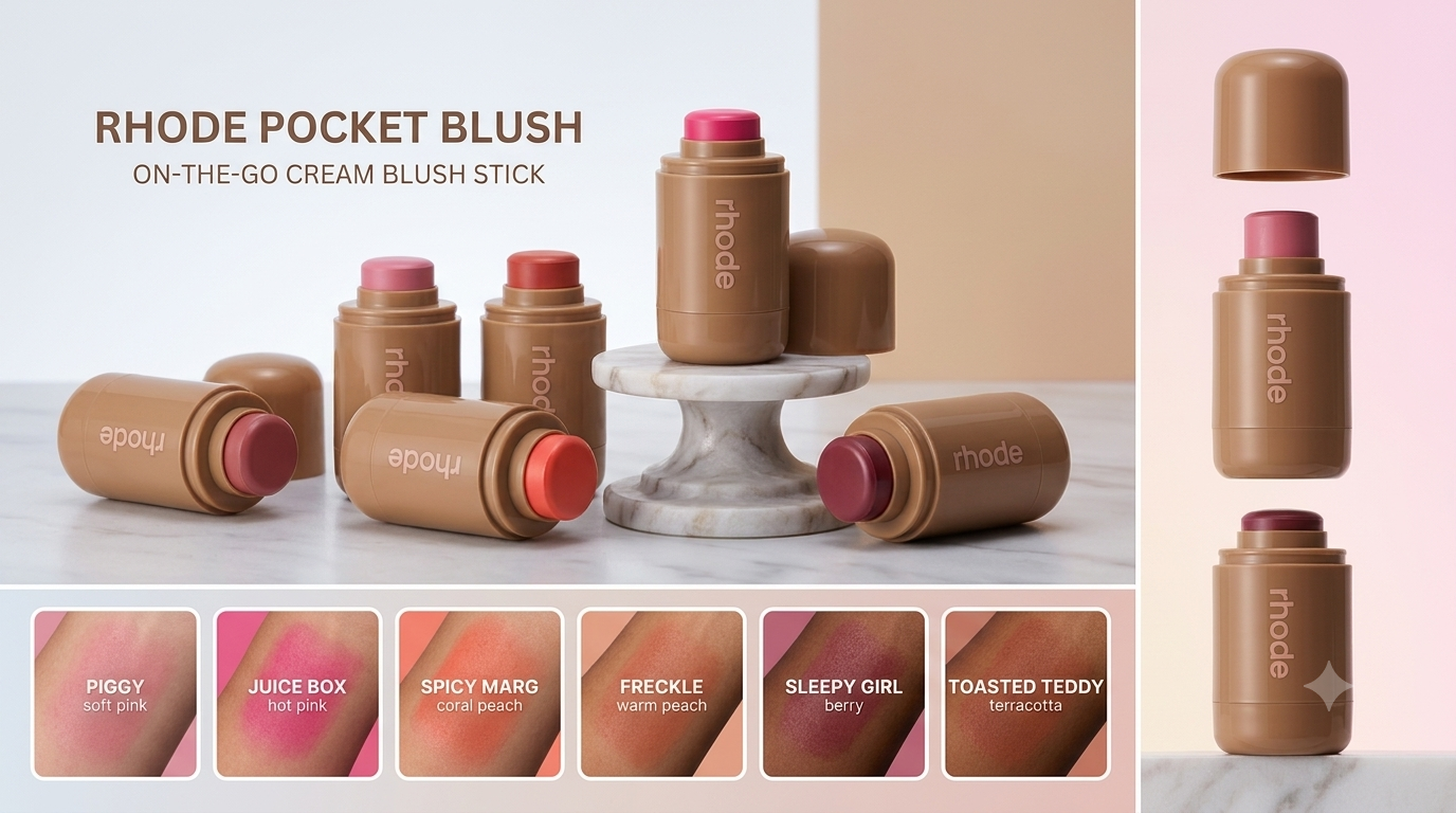 Rhode Pocket Blush – On-The-Go Cream Blush Stick
