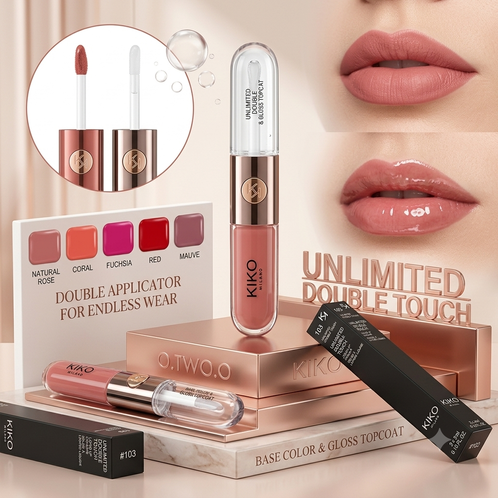 KIKO Milano Unlimited Double Touch - Long-Lasting Liquid Lipstick & Gloss