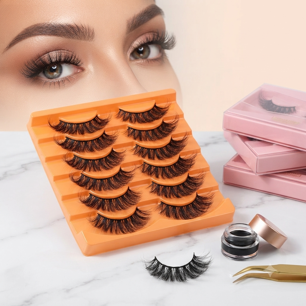 Premium 5D Mink Lashes - Wispy, Dramatic Volume Eyelashes (Bulk 10-Pair Pack)