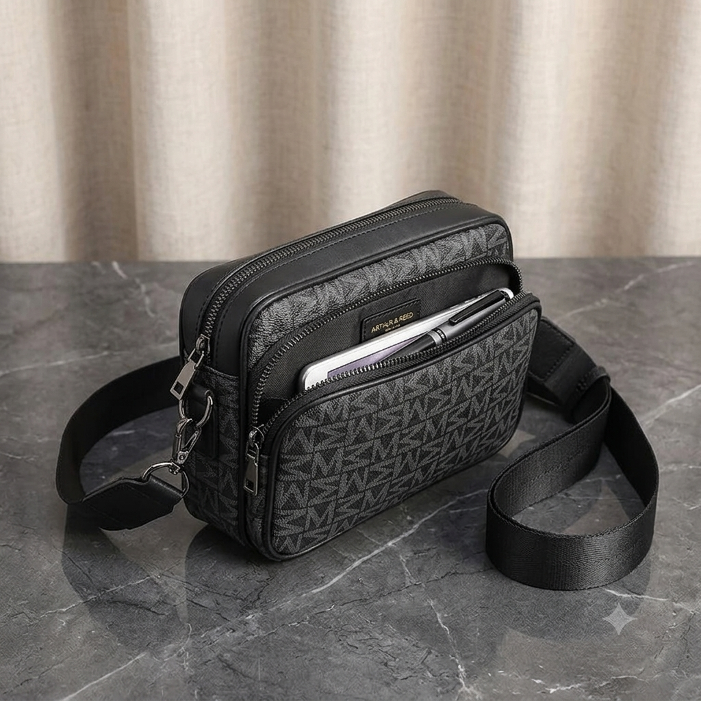 Luxury Monogram Crossbody Messenger Bag