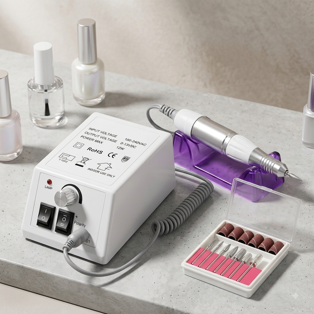 Professional Electric Nail Drill Machine – 20,000 RPM Portable Manicure & Pedicure Kit