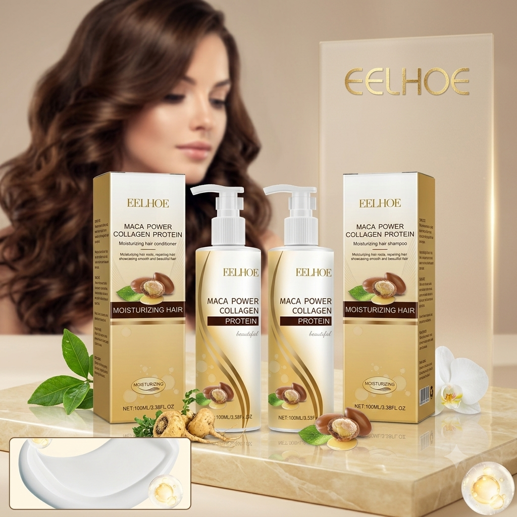 EELHOE Maca Power Collagen Protein Shampoo & Conditioner Set