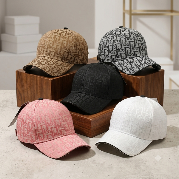 High-End Jacquard Embroidered Designer Letter Motif Baseball Cap – Premium 6-Panel Dad Hat