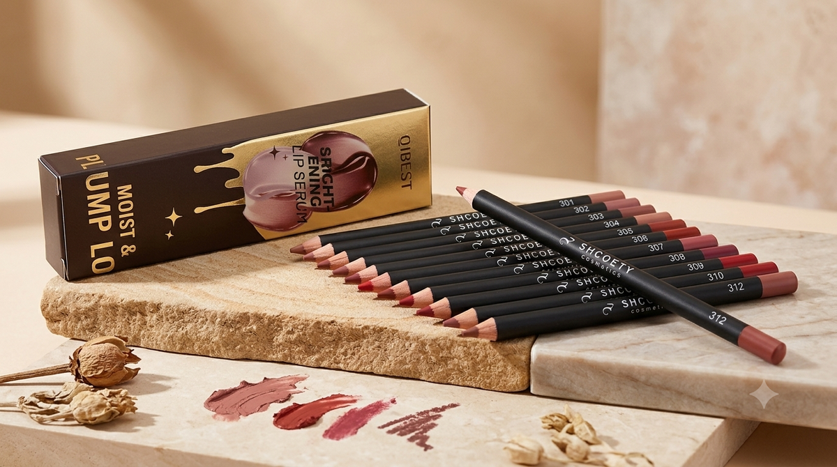 SHCOETY 12-Piece Matte Lip Liner Pencil Set – Creamy, Long-Lasting Waterproof Lip Defining Kit