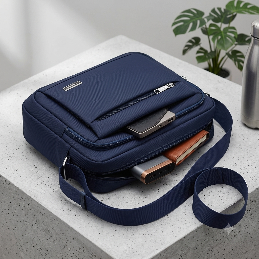 Classic Multi-Pocket Men's Crossbody Messenger Bag