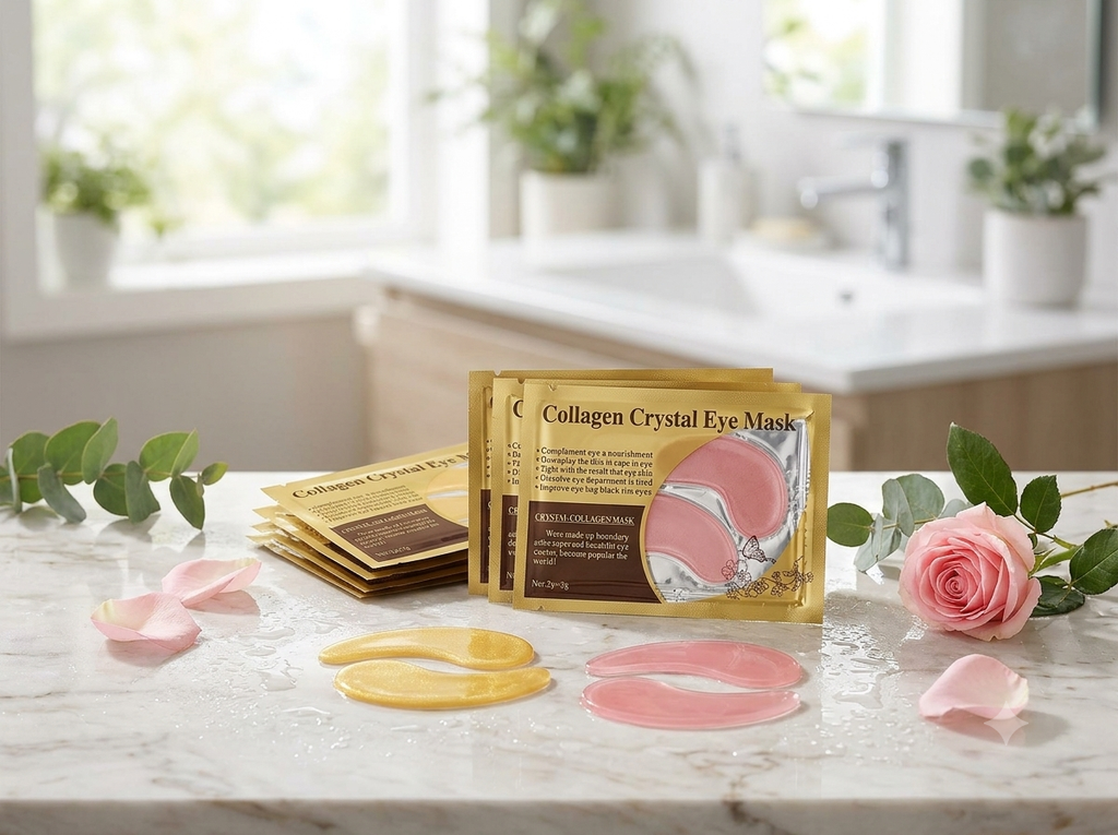 Collagen Crystal Under-Eye Mask Patches (10 Pairs) – Anti-Aging Hydrogel Eye Pads for Dark Circles, Puffiness & Fine Lines