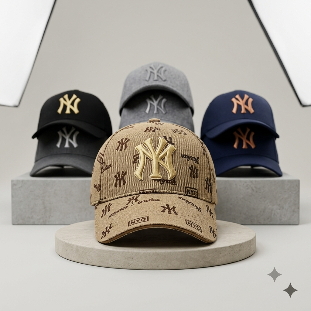 Urban Graffiti NY Baseball Cap – 3D Gold Embroidered Streetwear Dad Hat