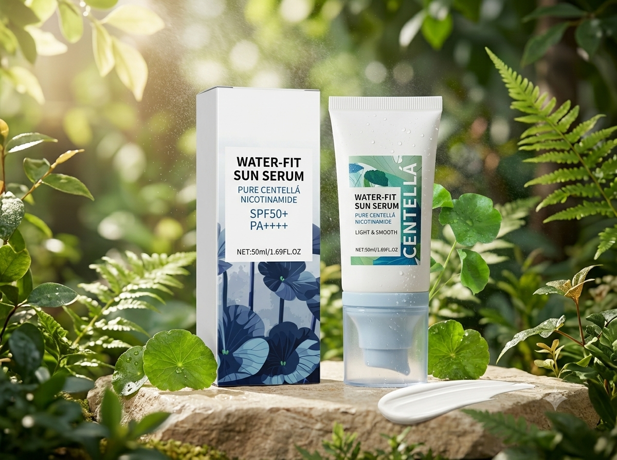 Centella Water-Fit Sun Serum SPF50+ PA++++ (50ml) – Lightweight Nicotinamide Hydrating Sunscreen with Zero White Cast