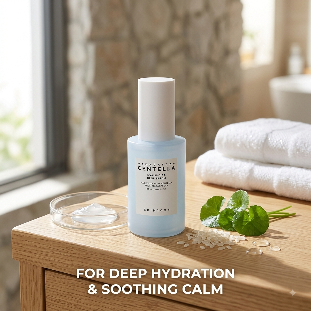 Madagascar Centella Hyalu-Cica Blue Serum – Deeply Hydrating & Soothing Face Serum (50ml)