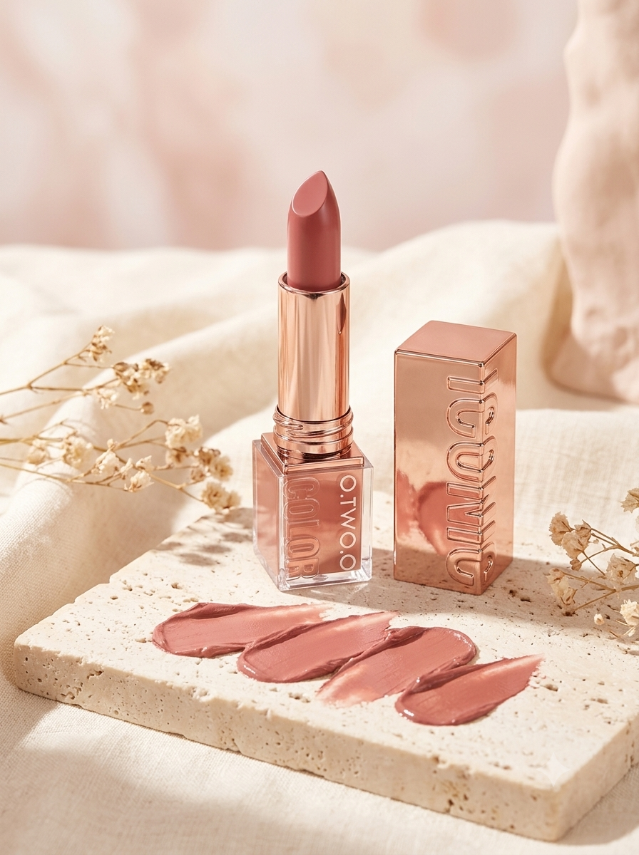 O.TWO.O Iconic Color Satin Lipstick | Long-Lasting Hydrating Tinted Lip Balm & Moisture Lipcare