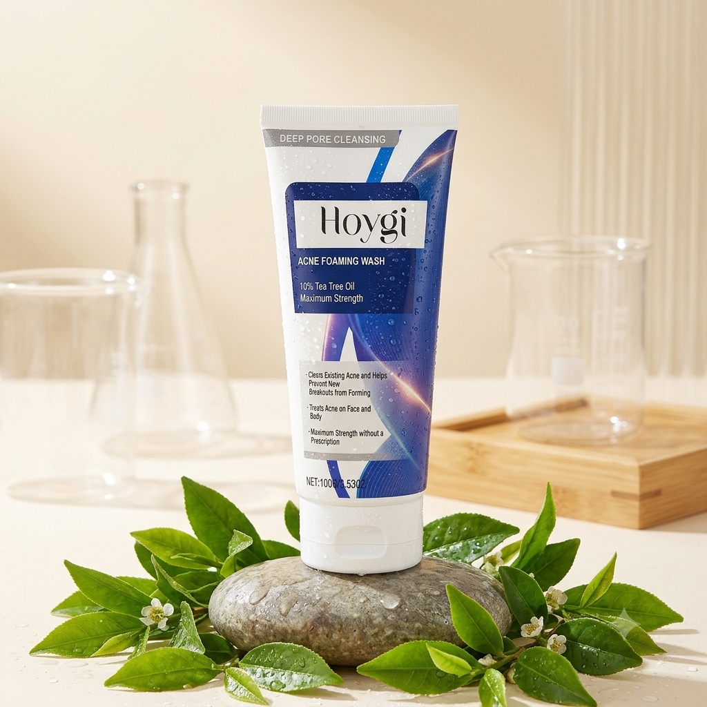 Hoygi Acne Foaming Wash – 10% Tea Tree Oil Deep Pore Cleanser