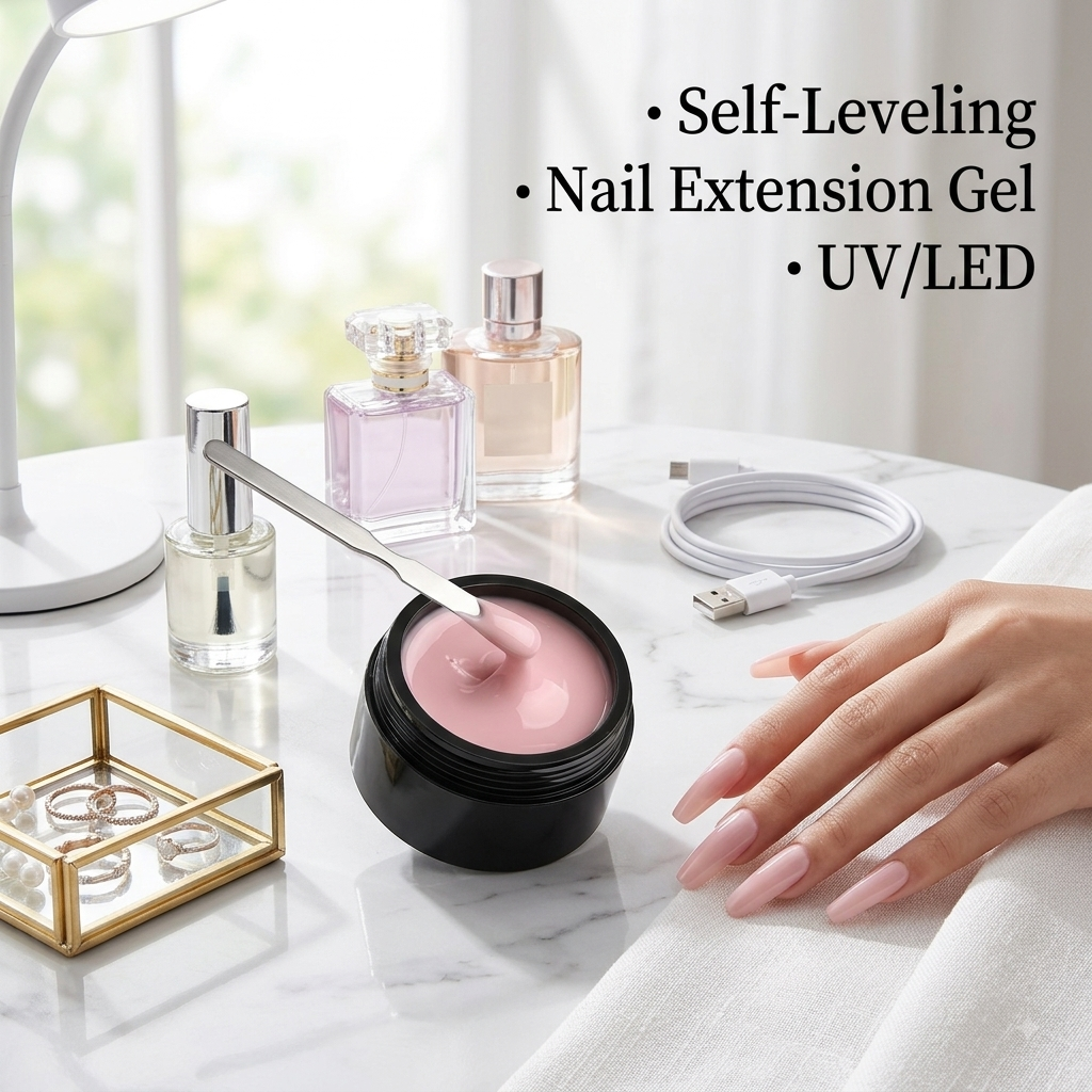 TPO-Free Self-Leveling Nail Extension Gel – UV/LED Builder Gel