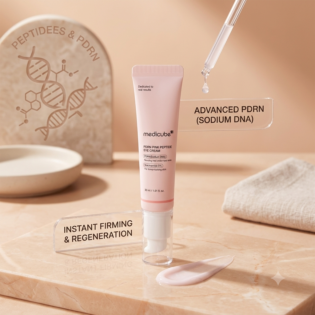Medicube PDRN Pink Peptide Eye Cream – Revitalizing & Firming Under-Eye Care (30ml)
